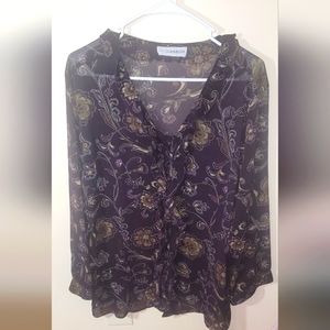 Beautiful paisley Burgundy Top